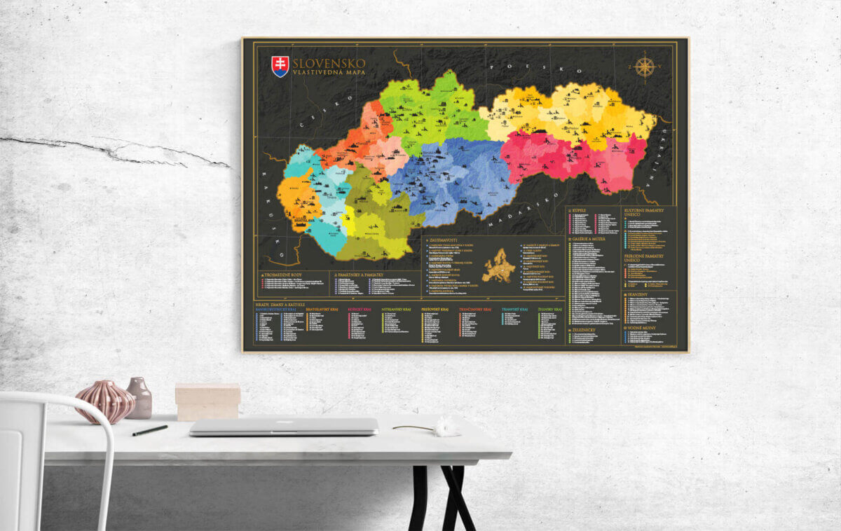 Mappa da graffiare della Slovacchia