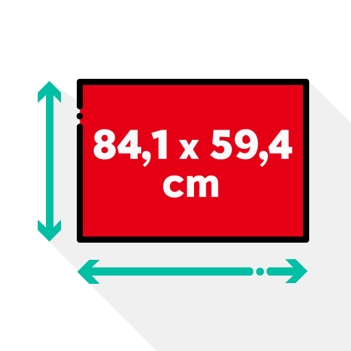 Dimensioni della mappa - formato A1: 84.1 x 59.4cm