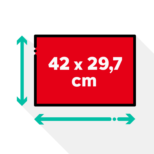 Dimensioni della mappa - formato A3: 42 x 29.7 cm