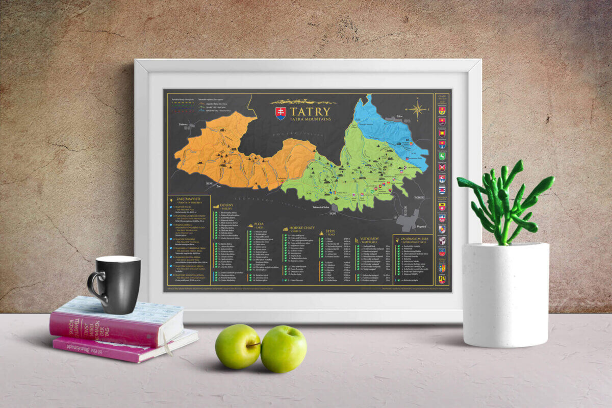 Mappa da graffiare dei Monti Tatra