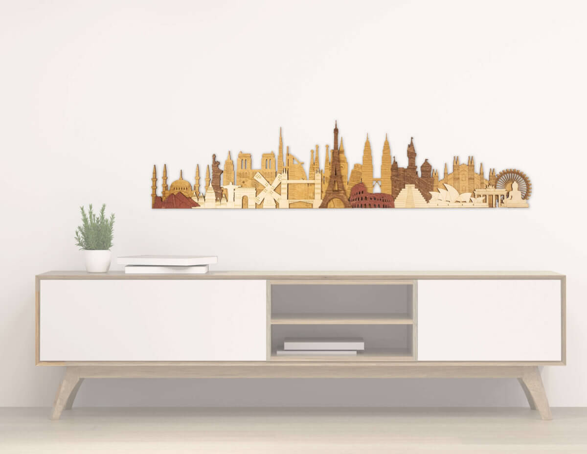 Monumenti e Attrazioni 3D in Legno - Decorazione da Parete