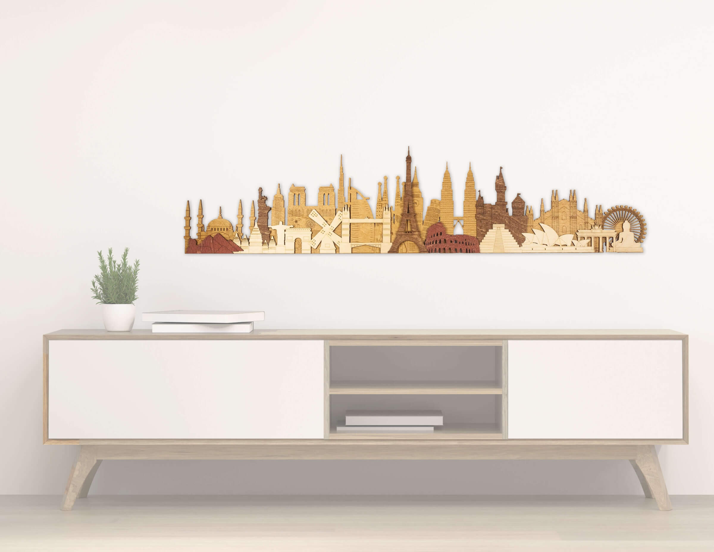 Monumenti e Attrazioni 3D in Legno - Decorazione da Parete