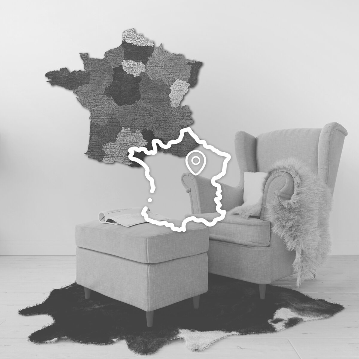 Mappe dei paesi in legno