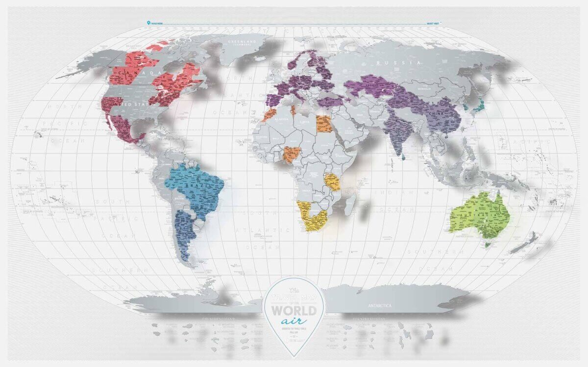 Mappa da Viaggio da Grattare Air World